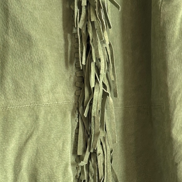 Dialogue Olive Green Fringe Blazer - Picture 9 of 13